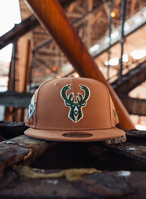 New Era 9Fifty Color Pack Light Bronze Milwaukee Bucks Snapback Hat-shoot