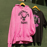 Roots Of Fight Breast Cancer Awareness Pink Milwaukee Bucks Hooded Sweatshirt-hanging