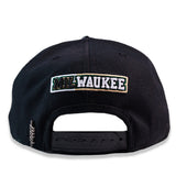 Pro Standard Split Logo Milwaukee Bucks Snapback Hat-back