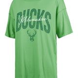 Women's '47 Brand Luminance Sadie Milwaukee Bucks T-Shirt-front