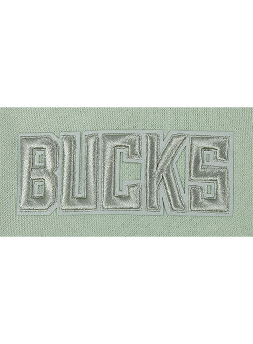 Pro Standard Neutral Moss Milwaukee Bucks Twill Jacket-back patch 