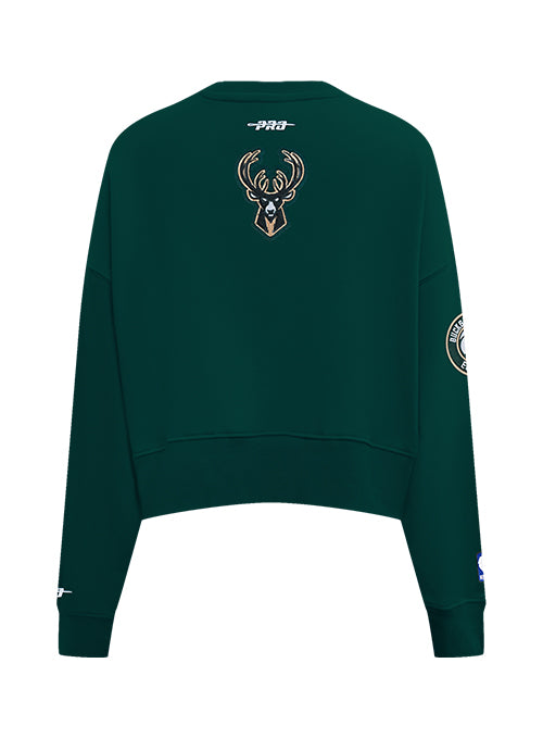 Women's Pro Standard Game Day Milwaukee Bucks Crewneck Sweatshirt-back