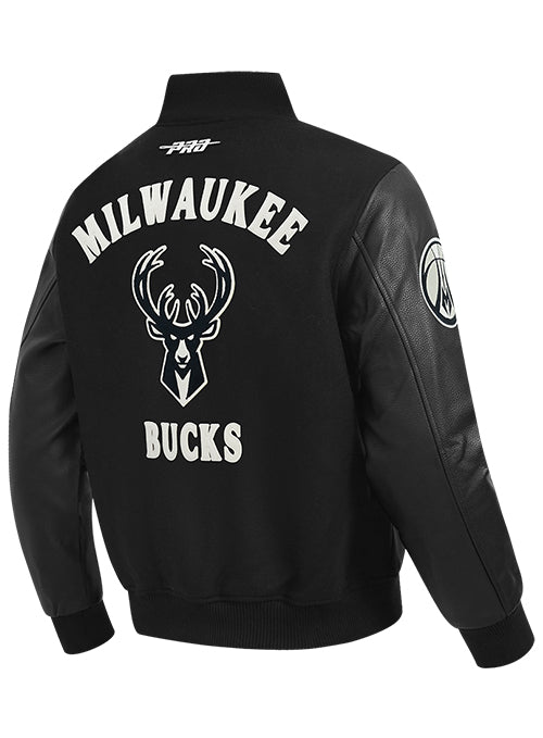 Pro Standard First Time Milwaukee Bucks Varsity Wool Jacket-angled back
