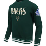 Pro Standard Original Players Milwaukee Bucks Crewneck Sweatshirt-angled front