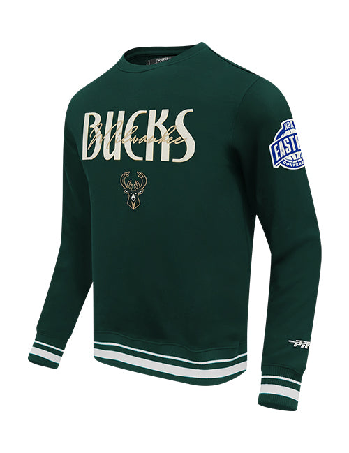 Pro Standard Original Players Milwaukee Bucks Crewneck Sweatshirt-angled front
