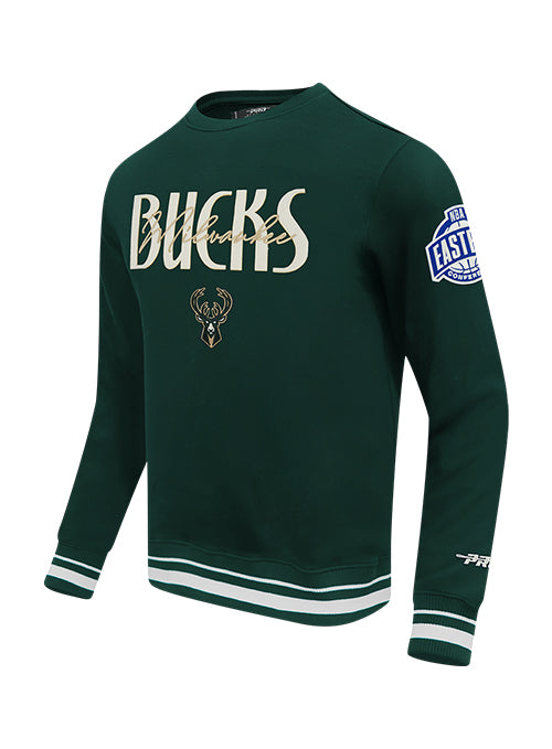 Pro Standard Original Players Milwaukee Bucks Crewneck Sweatshirt-angled front
