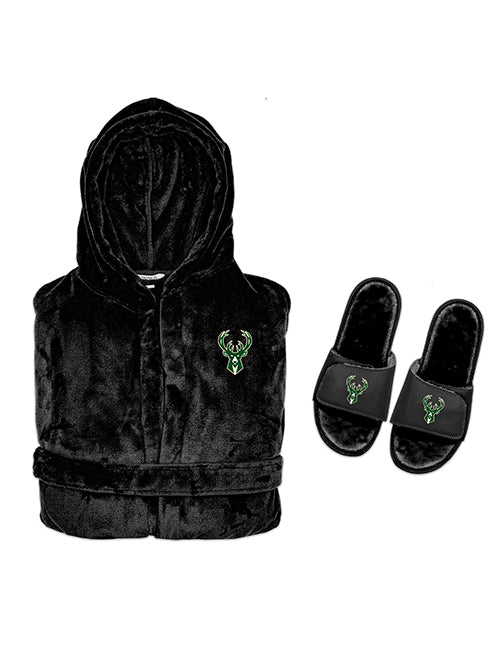 ISlide Phantom Milwaukee Bucks Robe & Slide Bundle-bundle