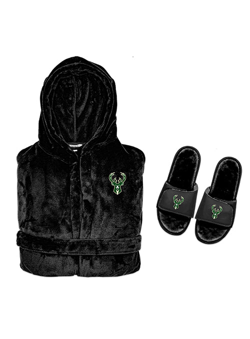 ISlide Phantom Milwaukee Bucks Robe & Slide Bundle-bundle