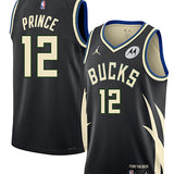 Jordan 2022 Statement Edition Taurean Prince Milwaukee Bucks Swingman Jersey-collage