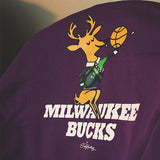 Bucks In Six x Trophy Hunting Milwaukee Bucks Hooded Sweatshirt- stylized shoot 