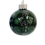 FOCO Light Up Milwaukee Bucks Glass Ball Ornament