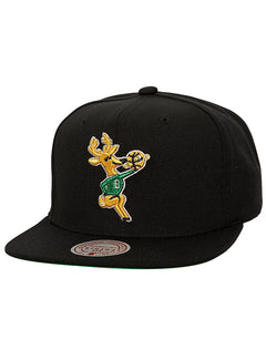 Mitchell & Ness HWC '68 Milwaukee Bucks Shine Snapback Hat-front