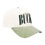 Pro Standard Stamped Pinch Front Milwaukee Bucks Adjustable Hat-front