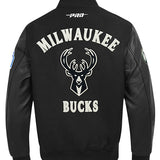 Pro Standard First Time Milwaukee Bucks Varsity Wool Jacket-back