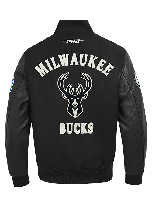 Pro Standard First Time Milwaukee Bucks Varsity Wool Jacket-back