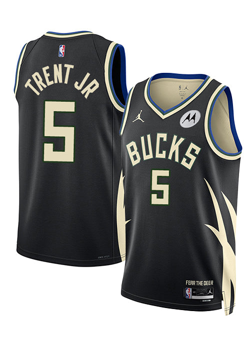 Jordan 2022 Statement Edition Gary Trent Jr. Milwaukee Bucks Swingman Jersey-collage