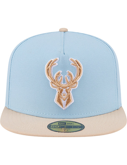 New Era 59Fifty Color Pack 2-Tone Blue Milwaukee Bucks Fitted Hat-front