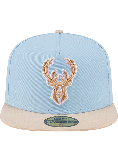 New Era 59Fifty Color Pack 2-Tone Blue Milwaukee Bucks Fitted Hat-front