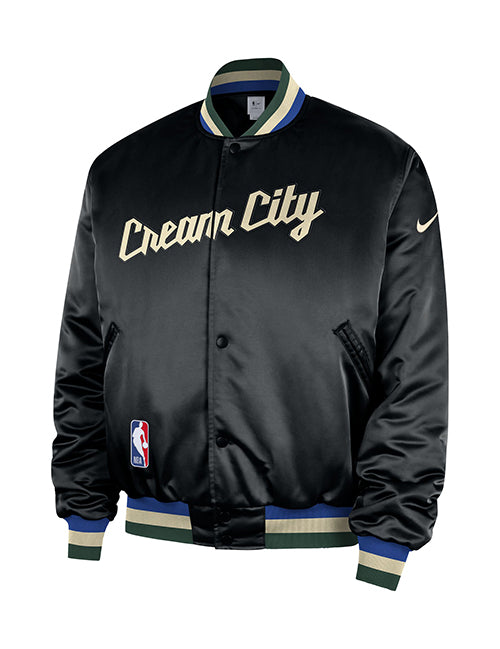 Nike 2025-26 City Edition Premium Milwaukee Bucks Jacket-front