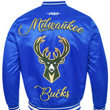 Pro Standard 2024-25 City Edition Wordmark Milwaukee Bucks Satin Jacket-back