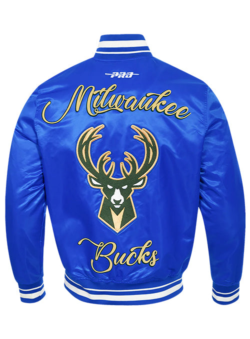 Pro Standard 2024-25 City Edition Wordmark Milwaukee Bucks Satin Jacket-back