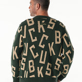 Bucks In Six x The Wild Collective Letter Scramble Milwaukee Bucks Button Cardigan-back