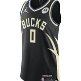 Jordan 2022 Statement Edition Damian Lillard Milwaukee Bucks Authentic Jersey-FRONT
