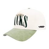 Pro Standard Stamped Pinch Front Milwaukee Bucks Adjustable Hat-left