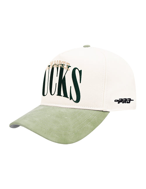 Pro Standard Stamped Pinch Front Milwaukee Bucks Adjustable Hat-left