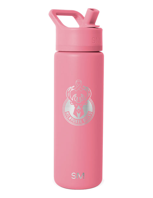 Simple Modern Breast Cancer Awareness Milwaukee Bucks 22 oz. Summit Water Bottle-front