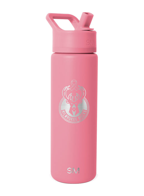 Simple Modern Breast Cancer Awareness Milwaukee Bucks 22 oz. Summit Water Bottle-front