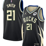 Jordan 2022 Statement Edition Tyler Smith Milwaukee Bucks Swingman Jersey-collage