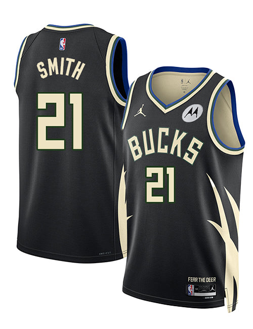 Jordan 2022 Statement Edition Tyler Smith Milwaukee Bucks Swingman Jersey-collage