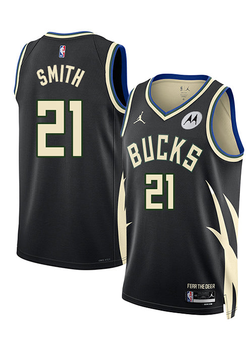 Jordan 2022 Statement Edition Tyler Smith Milwaukee Bucks Swingman Jersey-collage