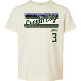 Youth Bucks Pro Shop 2025-26 City Edition Myles Turner Milwaukee Bucks T-Shirt