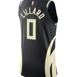 Jordan 2022 Statement Edition Damian Lillard Milwaukee Bucks Authentic Jersey-BACK