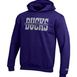 Youth Girl's Champion Powerblend Purple Milwaukee Bucks Hooded Sweatshirt