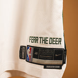 Signed Game Used 2022 Association Edition Jrue Holiday Milwaukee Bucks Authentic jersey-tag
