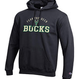 Champion Powerblend Black Milwaukee Bucks Hooded Sweatshirt