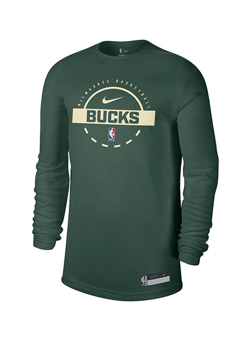 Nike 2025-26 Practice Milwaukee Bucks Long Sleeve T-Shirt-front