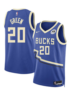 Nike 2024-25 City Edition AJ Green Milwaukee Bucks Swingman Jersey-collage