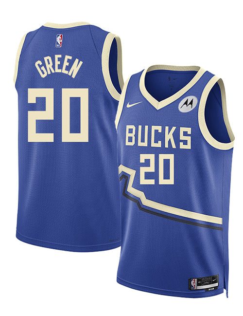 Nike 2024-25 City Edition AJ Green Milwaukee Bucks Swingman Jersey-collage