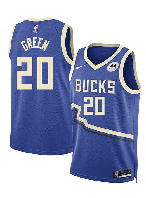 Nike 2024-25 City Edition AJ Green Milwaukee Bucks Swingman Jersey-collage