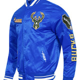 Pro Standard 2024-25 City Edition Wordmark Milwaukee Bucks Satin Jacket-angled front