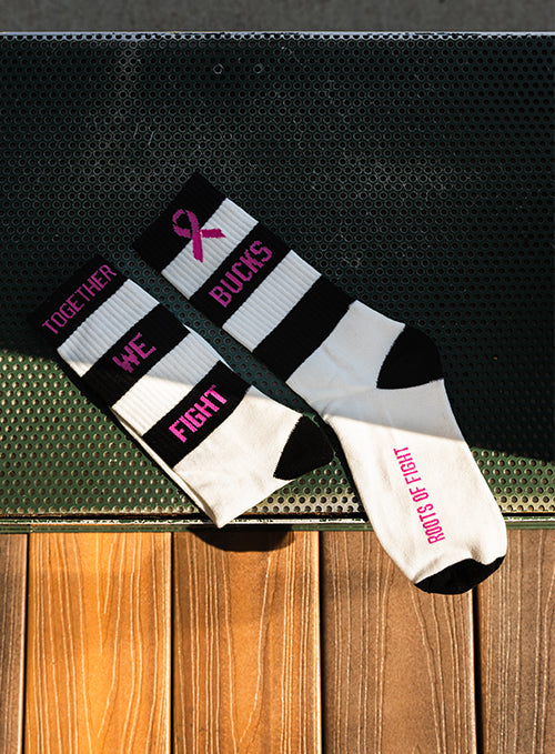 Roots Of Fight Breast Cancer Awareness Milwaukee Bucks Socks