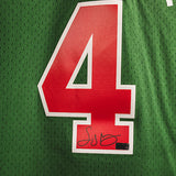 Signed Mitchell & Ness HWC '83 Sidney Moncrief Milwaukee Bucks Jersey-signature