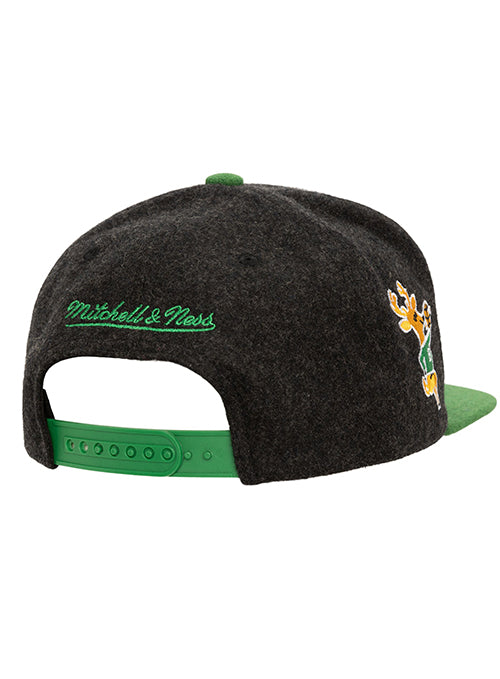 Mitchell & Ness HWC '68 Melton Blur Milwaukee Bucks Snapback Hat-back