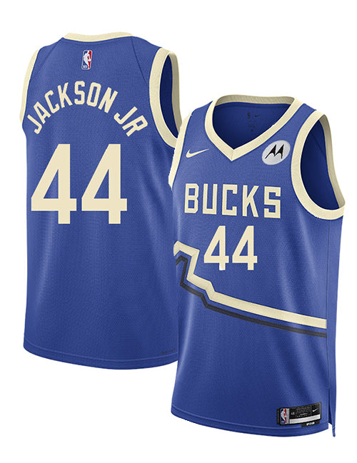 Nike 2024-25 City Edition Andre Jackson Jr. Milwaukee Bucks Swingman Jersey-collage