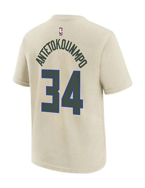 Youth Nike 2025-26 City Edition Giannis Antetokounmpo Milwaukee Bucks T-Shirt-back