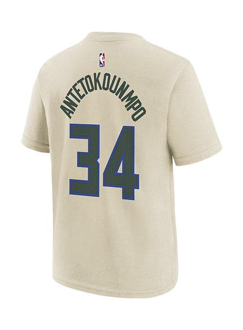 Youth Nike 2025-26 City Edition Giannis Antetokounmpo Milwaukee Bucks T-Shirt-back
